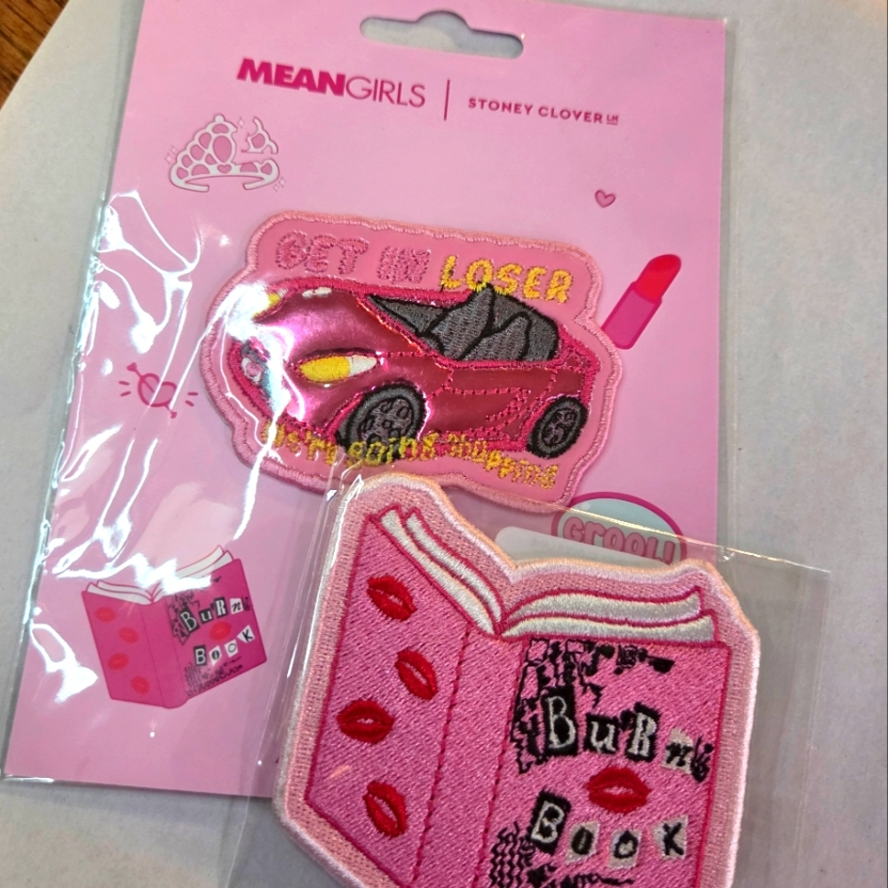 Mean Girls Pink Embroidered Patches